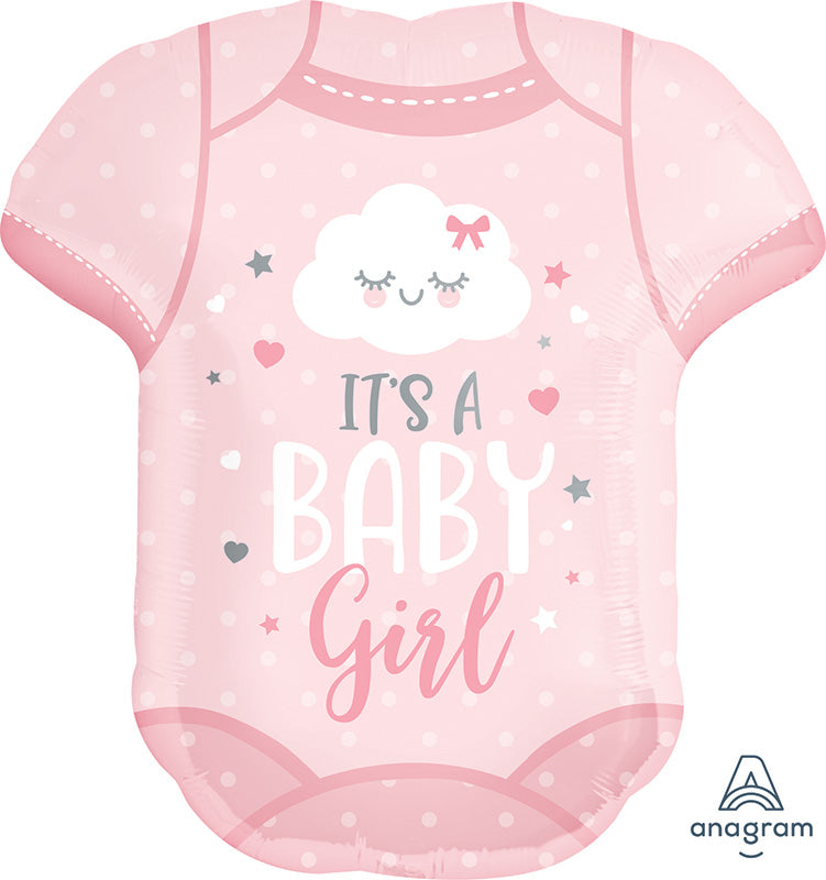 24" Baby Girl Onesie SuperShape Foil Balloon