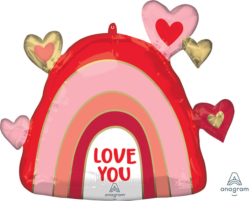 26" SuperShape Love Rainbow Foil Balloon