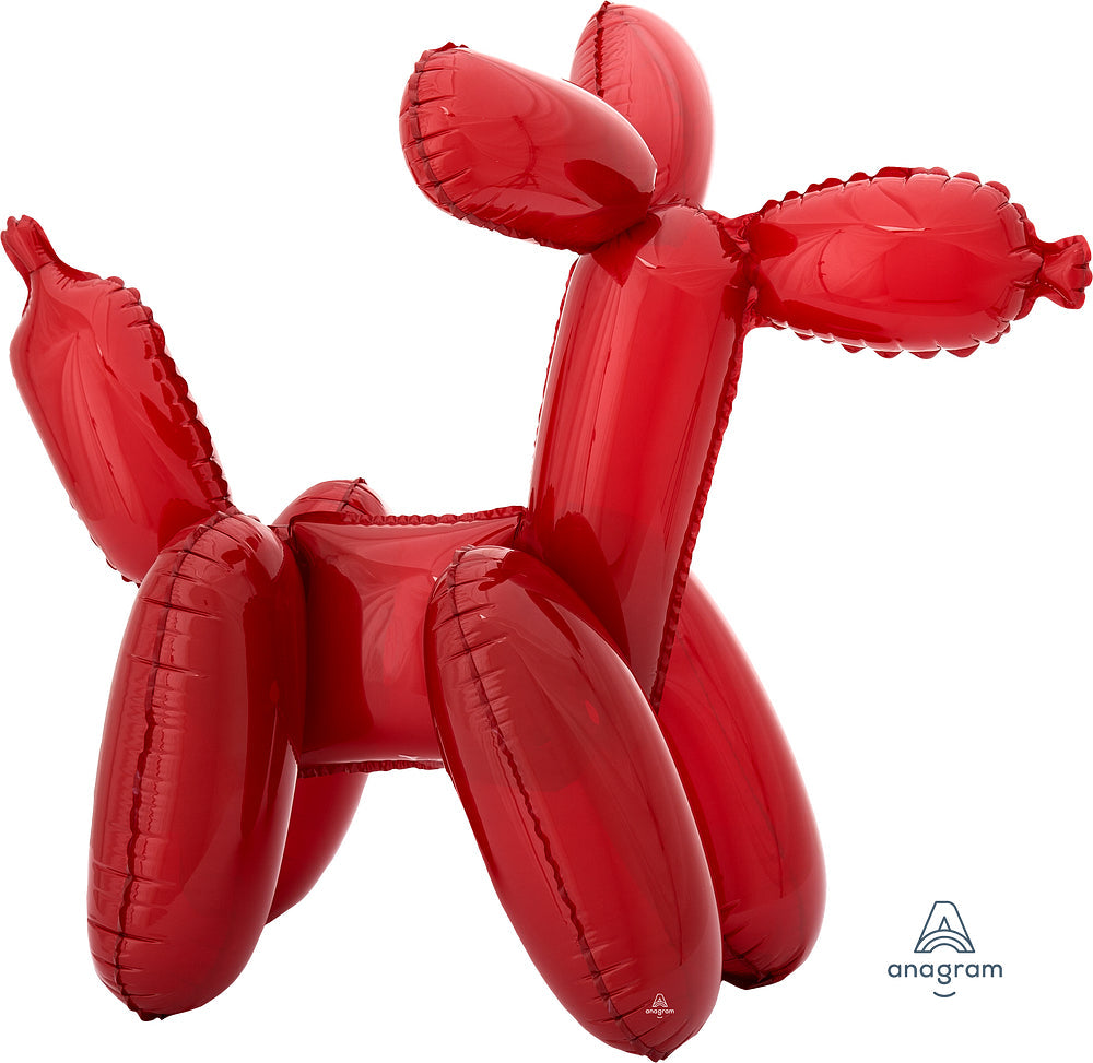 19" Multi-Balloon Red Balloon Dog Foil Balloon