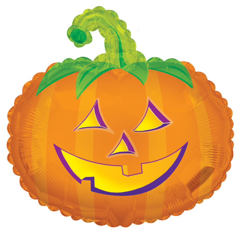 11" Airfill Only Whimsical Pumpkin Balloon