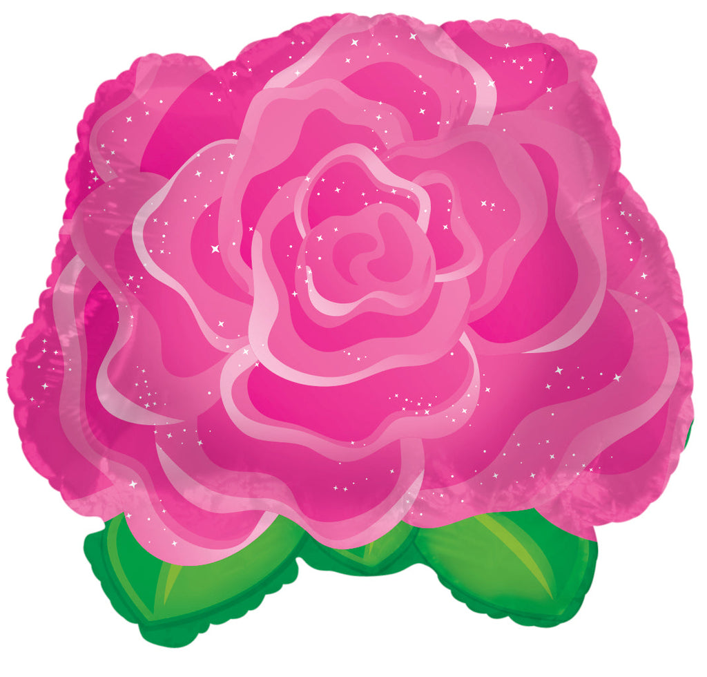 11" Airfill Only Pink Rose Balloon