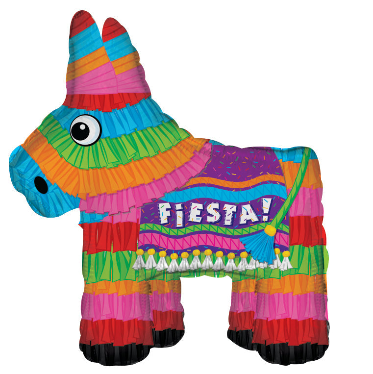 12" Airfill Only Piñata Fiesta Foil Balloon