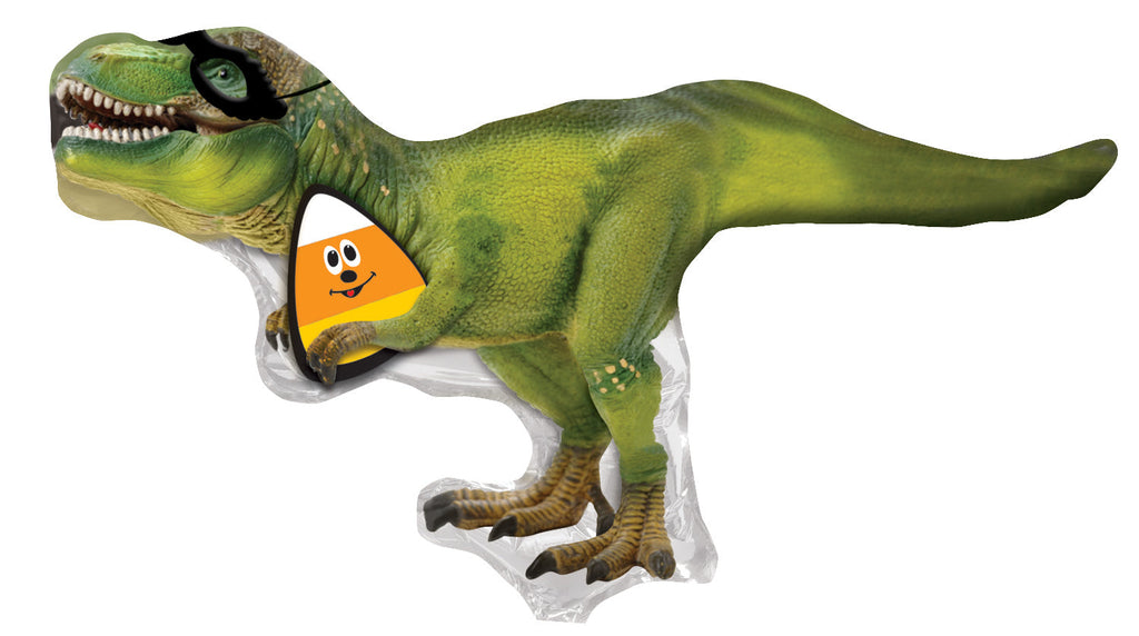 12" Airfill Only Candy Corn Dinosaur Foil Balloon