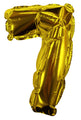 8" Airfill Only Gold #7 Shape Self Sealing Valve Foil Balloon