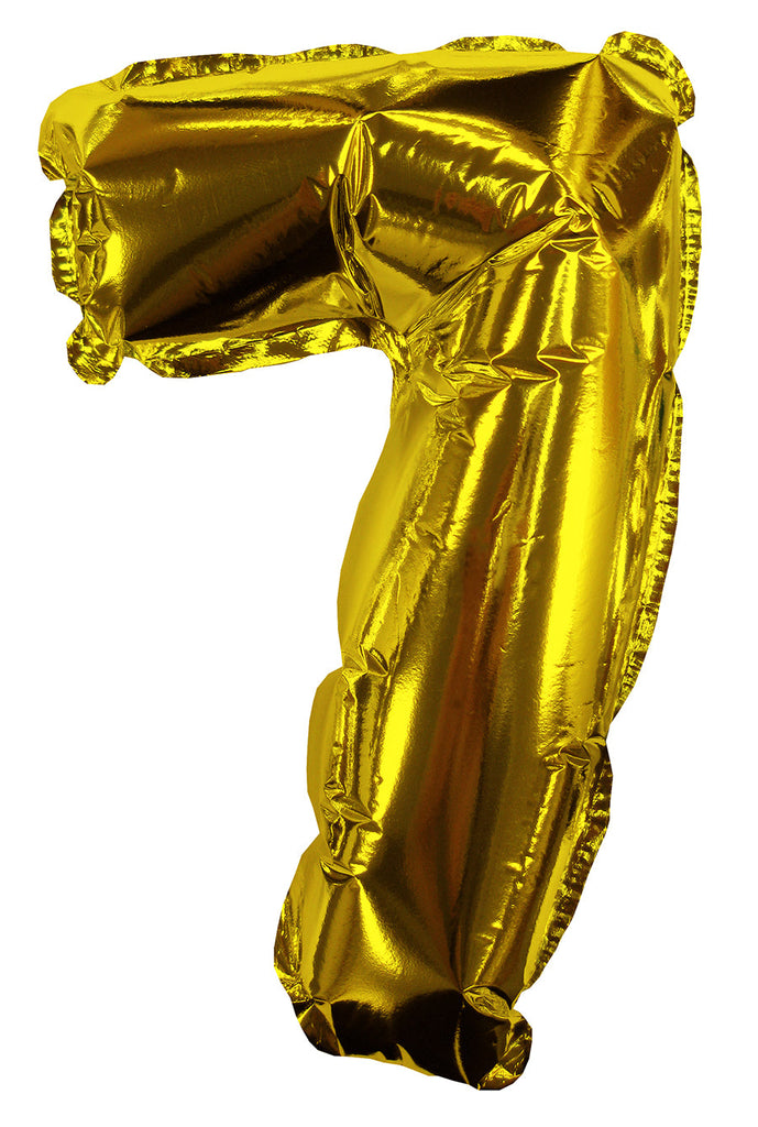 8" Airfill Only Gold #7 Shape Self Sealing Valve Foil Balloon