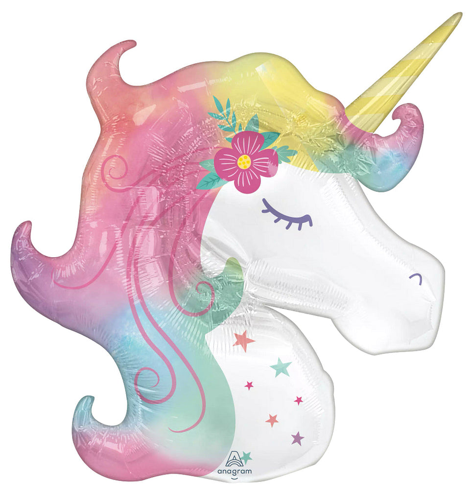 33" SuperShape Enchanted Unicorn Foil Balloon