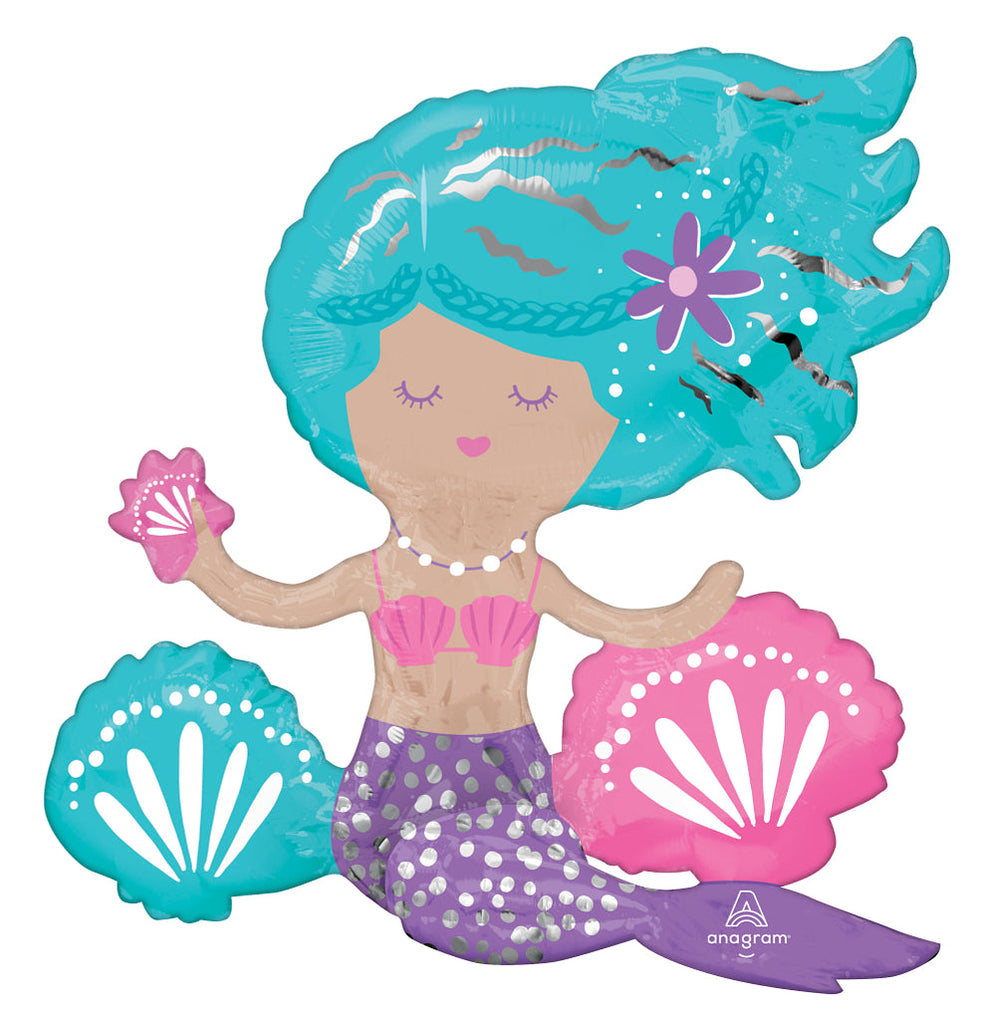 18" Multi-Balloon Shimmering Mermaid Foil Balloon