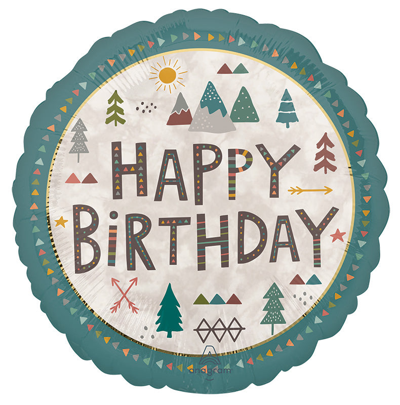 28" Wilderness Birthday Foil Balloon