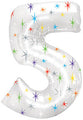 38" Multi-Colored Sparkles Five Balloon