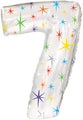 38" Multi-Colored Sparkles Seven Balloon