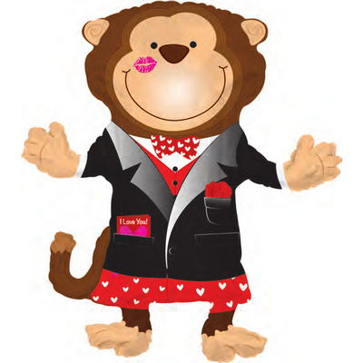 33" Love Monkey Shape-A-Loon Balloon