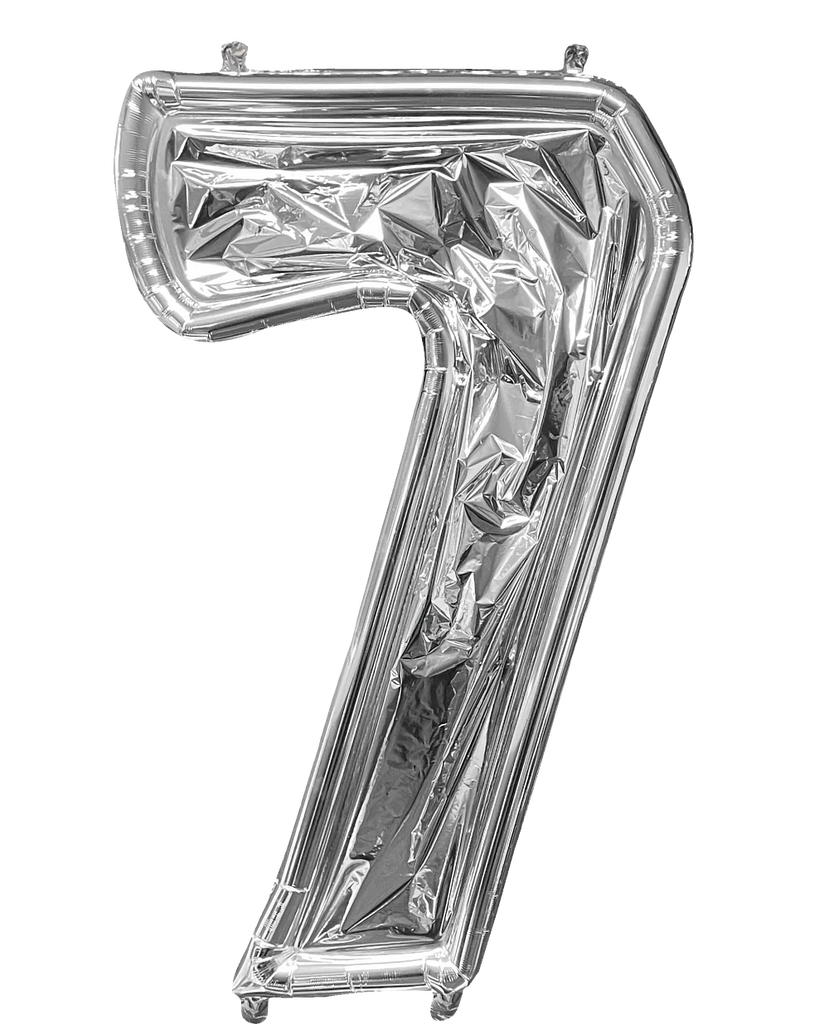 50" Balloon Formz BalloonFormz Number 7 Silver Foil Balloon