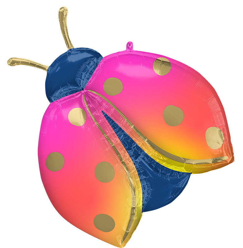 Uninflated 33" SuperShape Colorful Ladybug Foil Balloon Manufactured By Anagram Amscan Leader in Foil Balloons/MD