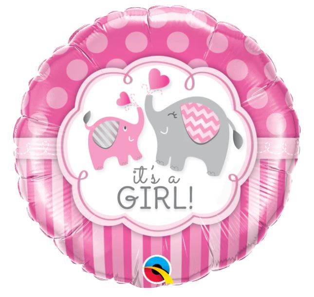 18" Es Una Nina Elephants Foil Balloon (Spanish)