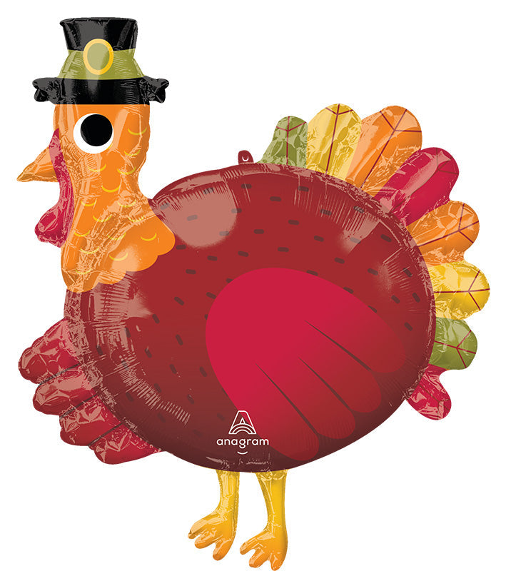 31" Pilgrim Turkey SuperShape Foil Balloon