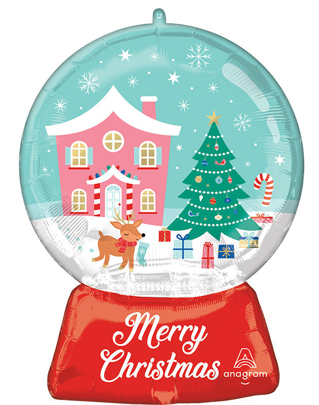 27" Nostalgic Wonderland Snow Globe SuperShape Foil Balloon
