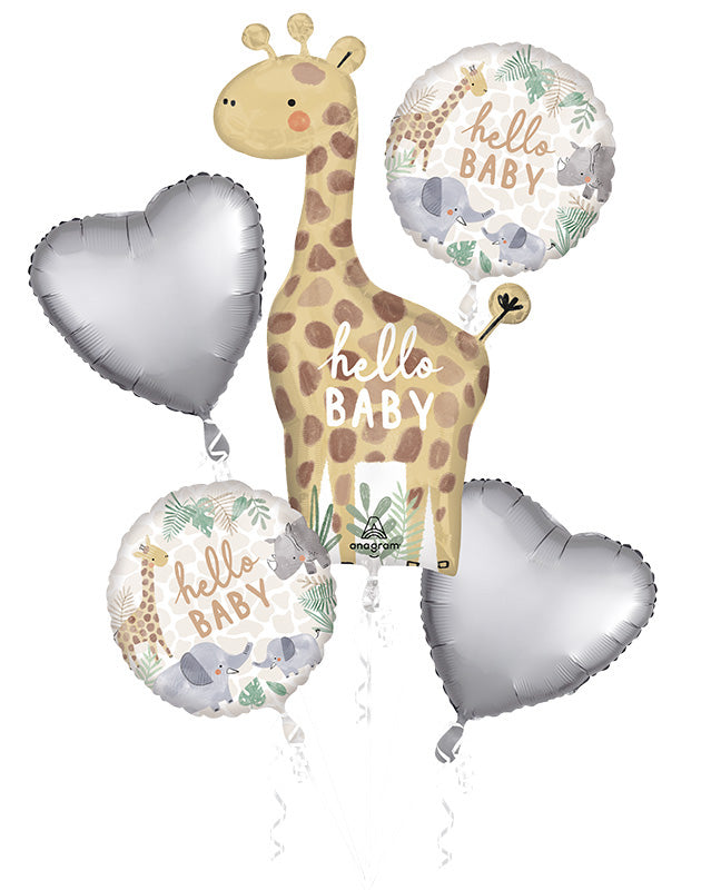 Uninflated Bouquet Soft Jungle Baby Foil Balloon Brand Name Anagram Amscan Leader in Foil Balloons/MD