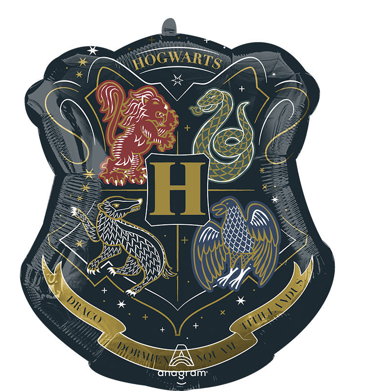 Flat Not Inflated 22" Jumbo Supershape Harry Potter Hogwarts Crest Foil Balloon Made By Anagram Amscan Leader in Foil Balloons/MD