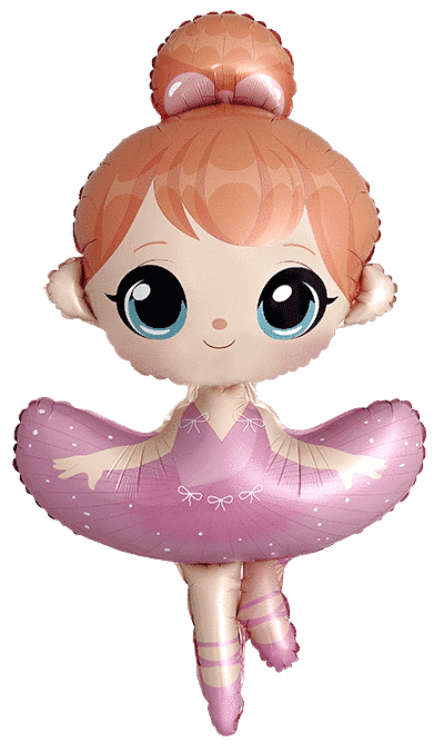 Uninflated 46 Inches Ballerina Foil Balloon Made by Flexmetal in Spain