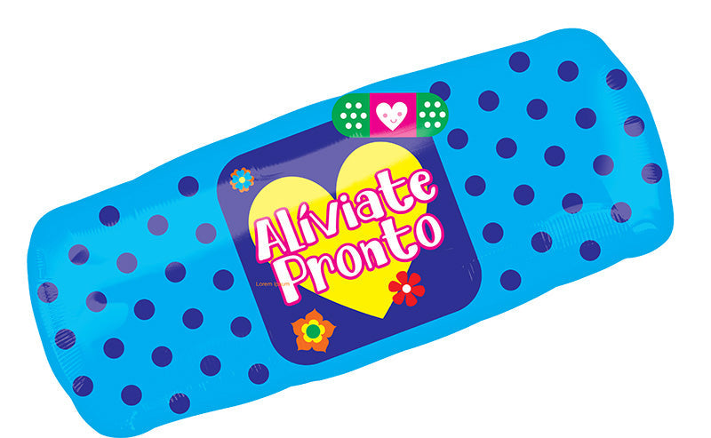 29" Jumbo Supershape Mejorate Tiritas (Spanish) Foil Balloon