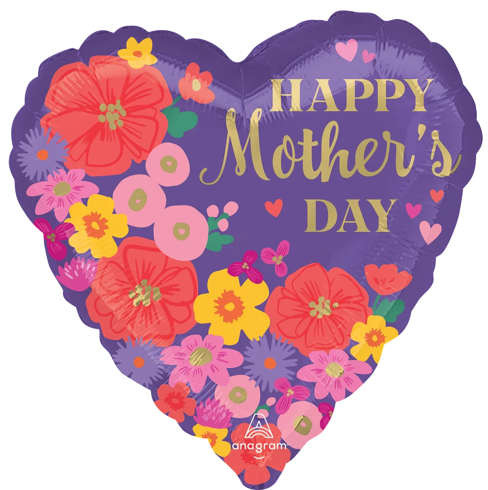 46732 Happy Mothers Day Sweet Florals foil balloons anagram 