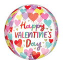 Uninflated 16 Inches Orbz Happy Valentine's Day Hearts on Hearts Foil Balloon Manufacturered By Anagram/MD