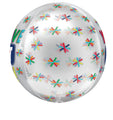 The 16" Orbz Clear You've Got This! Foil Balloon by Anagram/MD features a transparent, round design with vibrant red, green, blue, and yellow starbursts and bold text along the sides.