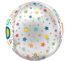 The 16" Orbz Clear You Did It! foil balloon by Anagram/MD features a transparent design with colorful stars in blue, yellow, orange, green, red, and purple. The Anagram logo appears at the bottom center.