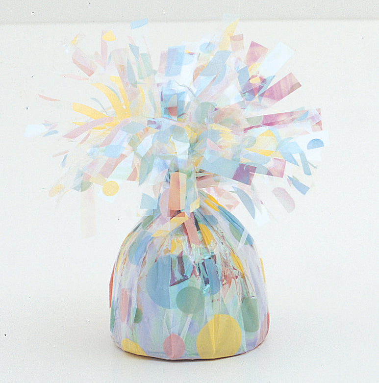 6OZ Polka Dot Foil Wrapped Balloon Weight