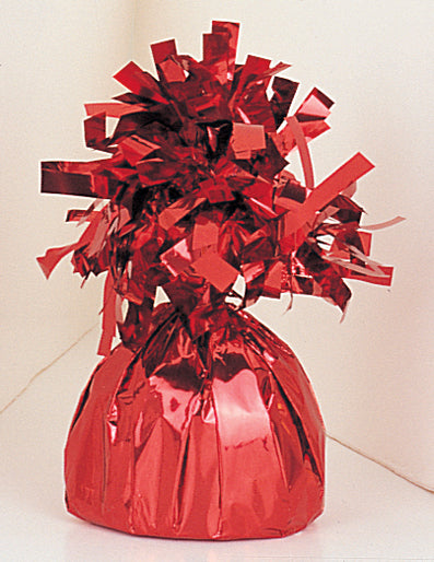 6OZ Red Foil Wrapped Balloon Weight