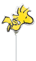 The Anagram/MD 14.5" Airfill Only Mini Shape Woodstock Snoopy Peanuts the Explorer Foil Balloon features Woodstock from Peanuts. Sticks are sold separately.