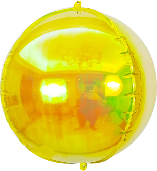 32 Inches Airfill Decor Only Pearl Lustrous Iridescent Yellow Round Sphere Like Orbz Balloons 