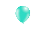 A single 5'' Balloonia Latex Balloon in standard mint green from Balloonia's Professional Line floats with a shiny surface against a plain white background.