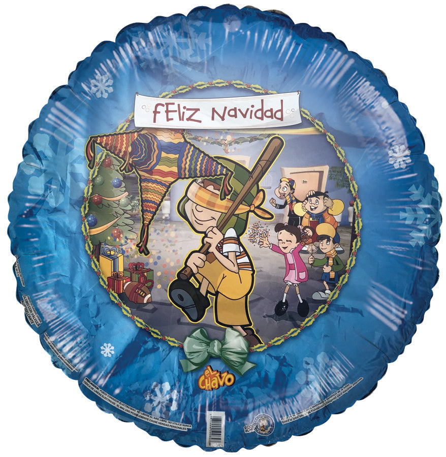 18" El Chavo Feliz Navidad (Spanish) Foil Balloon