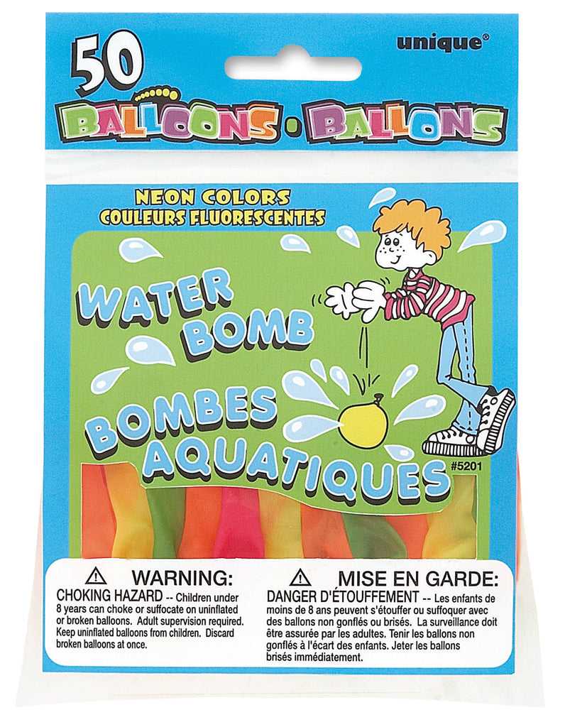 Bright and fun (50 Count) Neon Water Balloons perfect for outdoor games and summer parties. Enjoy vibrant colors!