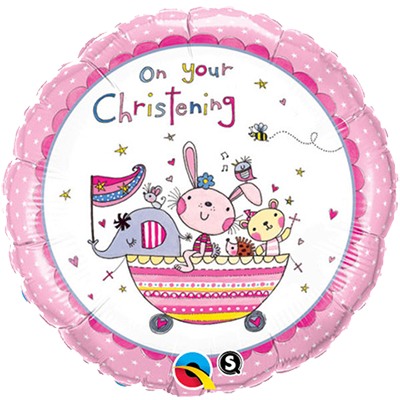 18" Rachel Ellen –Christening Pink Licensed Balloon