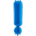 40" Symbol Exclamation Point Blue Foil Balloon