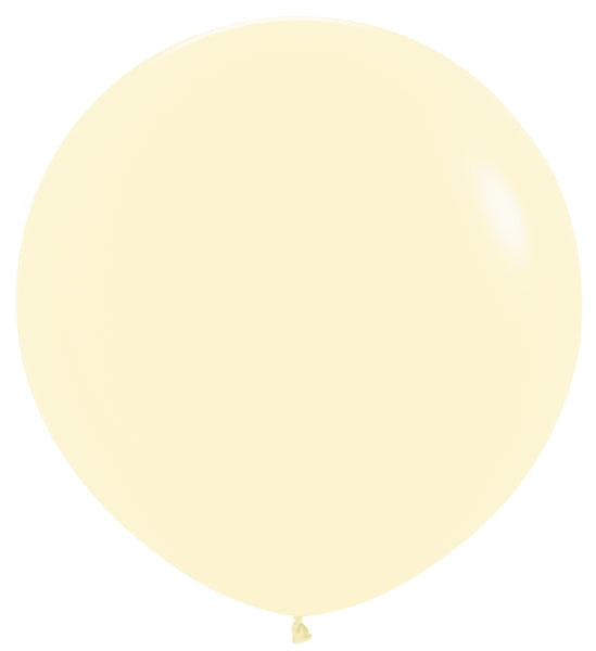 36" Betallatex Pastel Matte Yellow Latex Balloons (2 Per Bag)