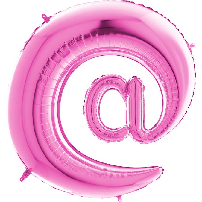 40" Symbol At Fuchsia Foil Balloon