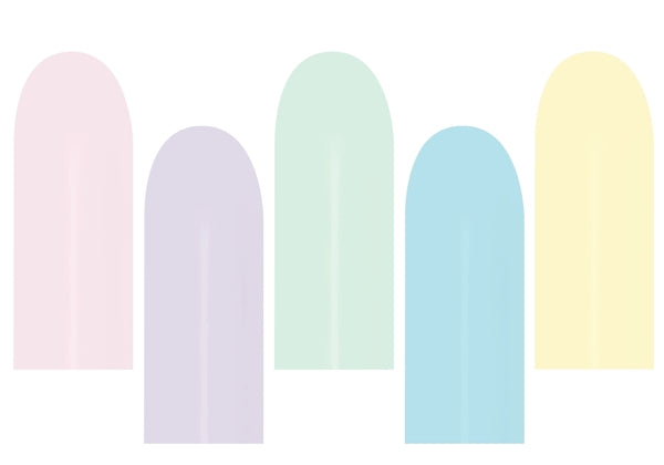 260B Betallatex Pastel Matte Mixed Latex Balloons (100 Per Bag)