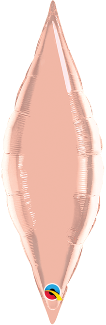 13" Airfill Only Rose Gold Taper Foil Balloon