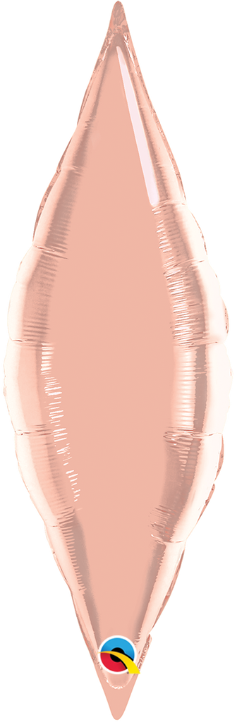 27" Airfill Only Rose Gold Taper Foil Balloon