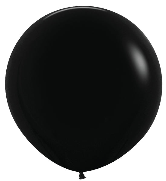 24 Inches Latex Balloons (3 Per Bag) Deluxe Black Sempertex Uninflated