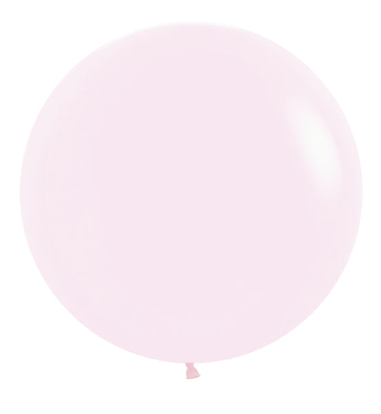 24 Inches Sempertex Uninflated Pastel Matte Pink Latex Balloons (3 Per Bag)