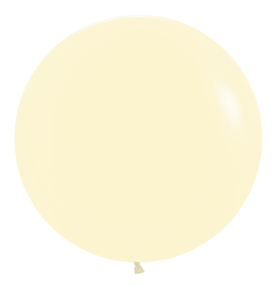 24 Inches Sempertex Uninflated Pastel Matte Yellow Latex Balloons (3 Per Bag)