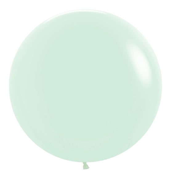 24 Inches Sempertex Uninflated Pastel Matte Green Latex Balloons (3 Per Bag)