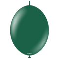 6 inches Kalisan BrandLinked Balloons Together Linking Balloons Called K Link Standard Dark Green 50 Per Bag