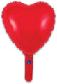 The Oaktree 9" Airfill Only Red Heart Foil Balloon features a shiny heart shape, a self-sealing valve for easy inflation, and an extended base for holding or tying. Comes in a pack of 5.