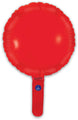 The Oaktree 9" Airfill Only Red Round Foil Balloon (5 Per Pack) features a classic round design and a self-sealing valve for easy inflation—perfect for parties and celebrations.