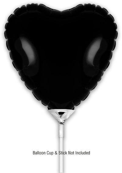 A shiny black heart-shaped 9